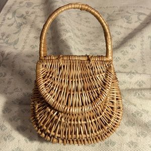 Reformation Wicker Basket Small Purse with Handle Rare